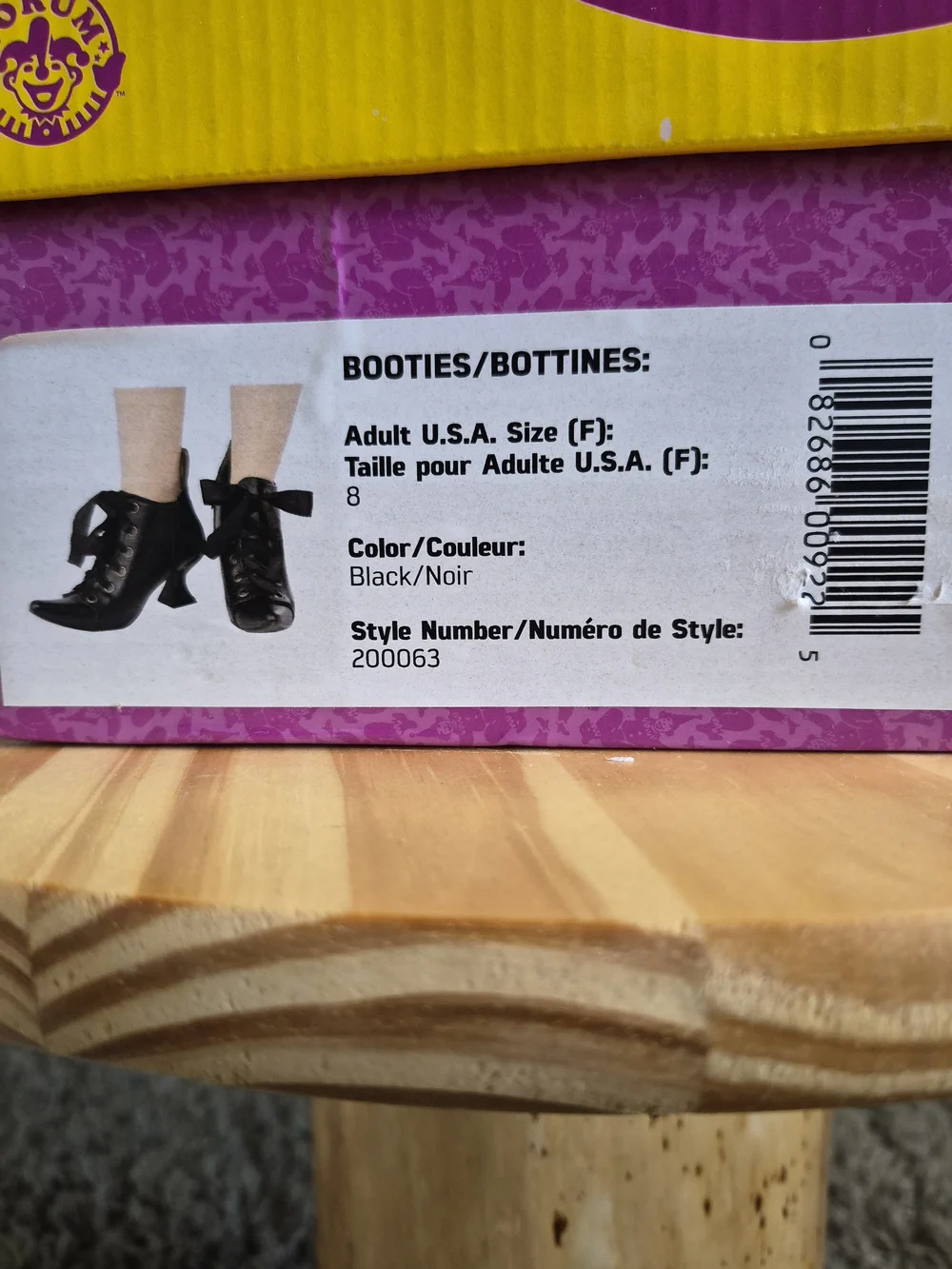 Rubies 200063 Lace Bootie Shoes Black Witch Cosplay Womens Size 8 NEW w/ Box